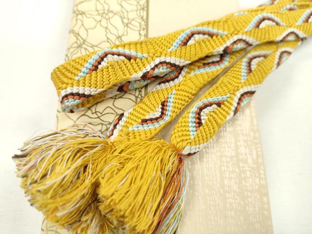 平和屋本店■極上　有職組紐道明　帯締め　唐組　遠山柄　宮内庁御用　国立博物館御用　東京芸術大学御用　逸品　CXAA0635s5