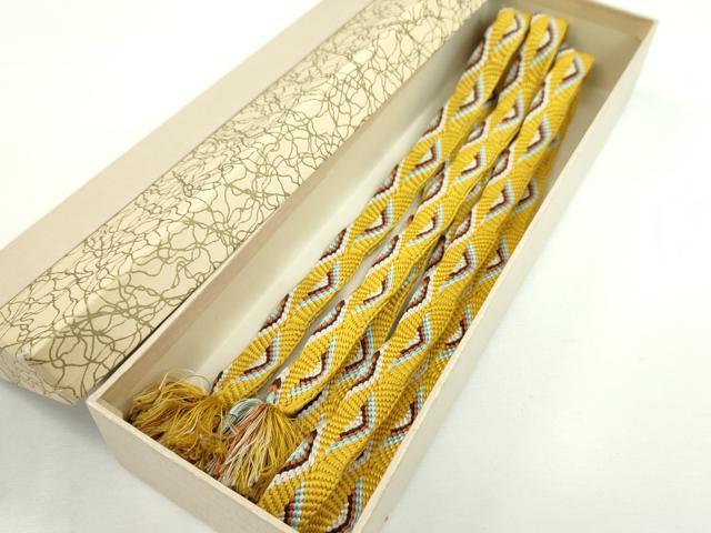 平和屋本店□極上 有職組紐道明 帯締め 唐組 遠山柄 宮内庁御用 国立