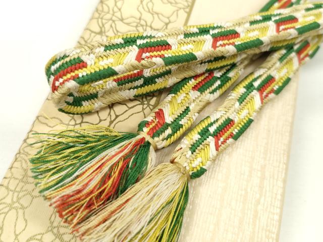 平和屋本店■極上　有職組紐道明　帯締め　変り貝の口組　金糸　宮内庁御用　国立博物館御用　東京芸術大学御用　逸品　CXAA0640s5