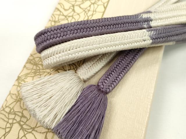 平和屋本店■極上　有職組紐道明　帯締め　冠組　十段　鳩羽色　宮内庁御用　国立博物館御用　東京芸術大学御用　逸品　CXAA0668s5