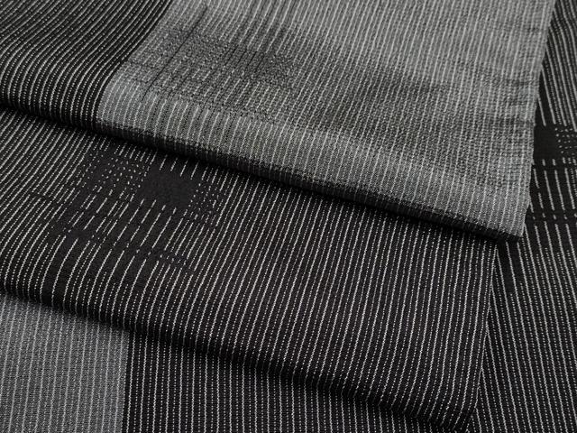 平和屋本店■極上　本塩沢　単衣　縞　逸品　未使用　CYAA0865s5