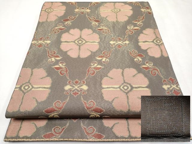 平和屋本店■最高級　人間国宝　北村武資　経錦　六通柄袋帯　花唐草菱文　金糸　逸品　CYAA0956s5