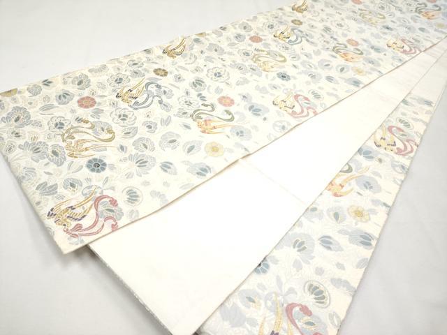 平和屋着物■極上　紋屋井関　御寮織　六通柄袋帯　唐織　横段文　金糸　逸品　DZAA6997kh5 平和屋着物□極上 紋屋井関 御寮織 六通柄袋帯 唐織 横段