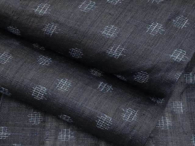 平和屋本店■極上　夏物　重要無形文化財　本場宮古上布　苧麻　あられ文様　逸品　CYAA1044s5