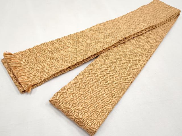 平和屋本店□希少 男性 角帯 日本工芸会正会員 宮島 勇作 捩織男 