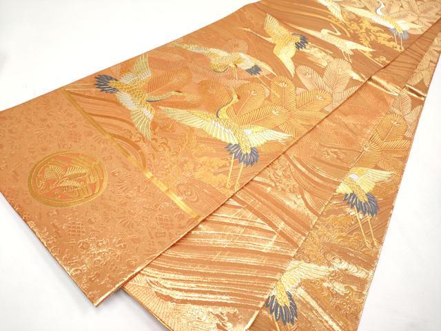 平和屋本店■極上　だらり帯　芸姑　舞妓　唐織　吉祥　飛鶴松葉文　金銀糸　逸品　CYAA1110s5