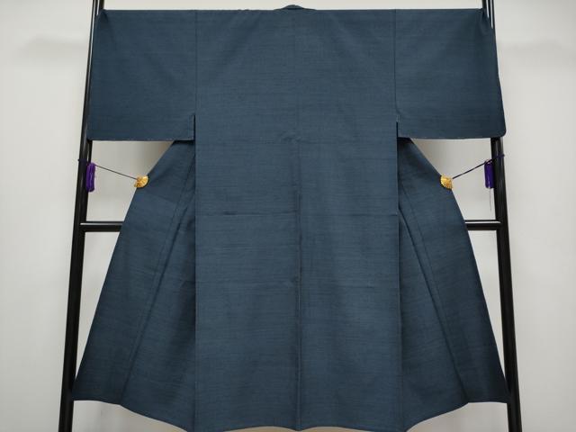 平和屋本店□極上 日本工芸会正会員 林宗平 男性 越後古代紬 単