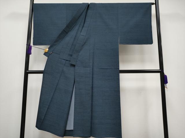 平和屋本店■極上　日本工芸会正会員　林宗平　男性　越後古代紬　単衣　本草木染　100亀甲　証紙付き　逸品　未使用　CYAA1205s5