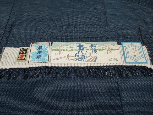 平和屋本店■極上　日本工芸会正会員　林宗平　男性　越後古代紬　単衣　本草木染　100亀甲　証紙付き　逸品　未使用　CYAA1205s5