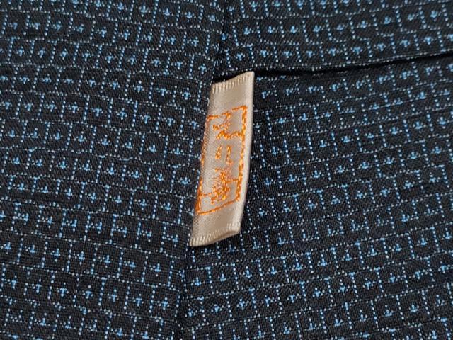 平和屋本店■極上　日本工芸会正会員　林宗平　男性　越後古代紬　単衣　本草木染　100亀甲　証紙付き　逸品　未使用　CYAA1205s5 平和屋本店□極上 日本工芸会正会員 林宗平 男性 越後古代紬 単