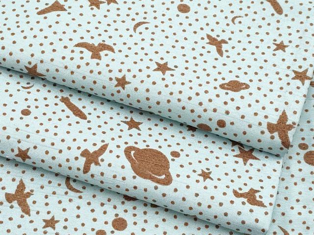 平和屋本店■極上　小紋　単衣　鳥　星　宇宙　やまと誂製　瓶覗色地　洗える着物　未使用　CYAA1215s5