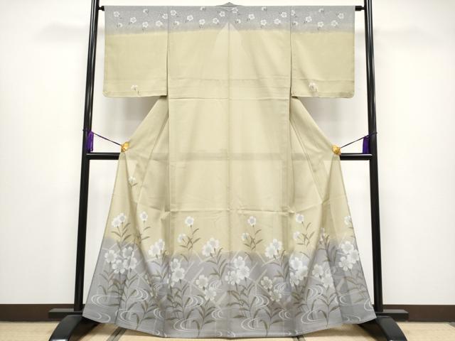 本場琉球☆絹上布☆男着物☆難あり☆材料等に☆未着用品☆