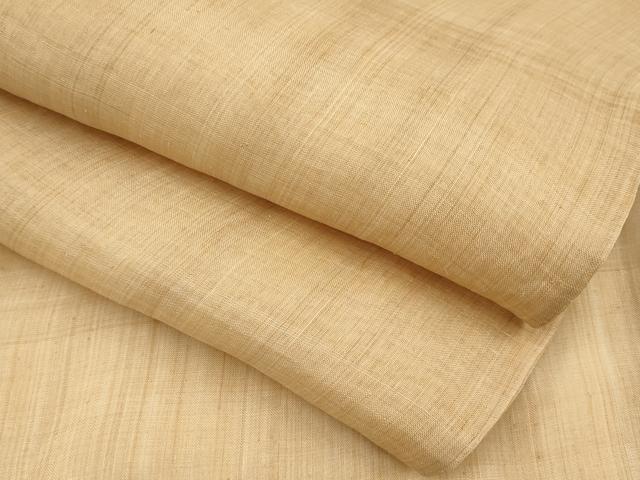 平和屋本店■極上　夏物　芭蕉布　手積み芭蕉糸100％　飴色　逸品　CYAA1269s5