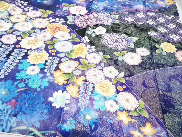 平和屋本店□極上 振袖 辻が花 絞り 暈し染め 銀通し地 逸品 CYAA2273s5