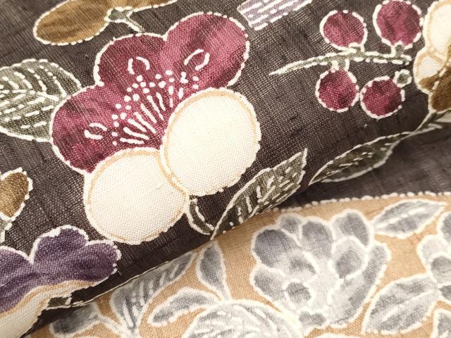 平和屋本店□極上 摺型友禅 京都 多ち花 九寸名古屋帯 生紬 松皮取の花