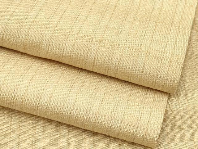 平和屋本店■極上　銀座もとじ　紬　間道　砥粉色地　逸品　CYAA1472s5