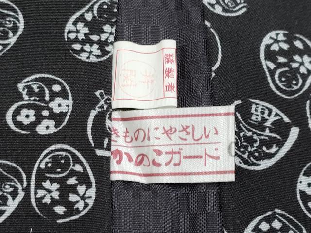 平和屋本店■極上　男性　長羽織　黒紬　キングサイズ　市松綾織　逸品　CYAA1480s5 平和屋本店□極上 男性 長羽織 黒紬 キングサイズ 市松綾織 逸品