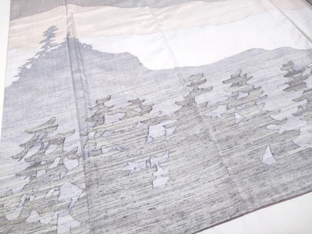 平和屋着物□極上 能州紬 絲藝苑 上島洋山 訪問着 枝松