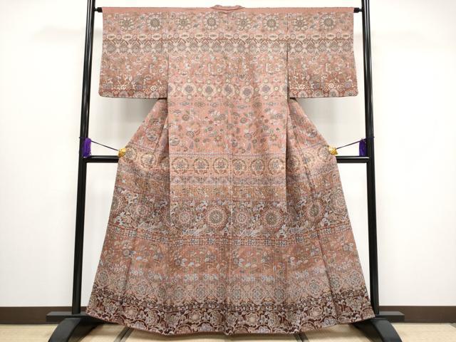 平和屋本店■極上　中国三大刺繍　スワトウ刺繍　総刺繍　訪問着　正倉院花唐草文　逸品　未使用　CYAA1542s5