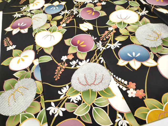 平和屋着物○上質な紬 絣文様 正絹 逸品 BAAT0798yc