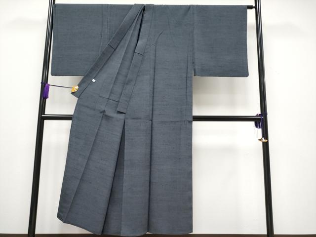 平和屋本店■極上　男性　紬・長襦袢・羽織セット　単衣　キングサイズ　着物：羊羹色　羽織：薄色　襦袢：薄縹色　逸品　CYAA1650s5_1