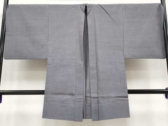 平和屋本店■極上　男性　紬・長襦袢・羽織セット　単衣　キングサイズ　着物：羊羹色　羽織：薄色　襦袢：薄縹色　逸品　CYAA1650s5_4