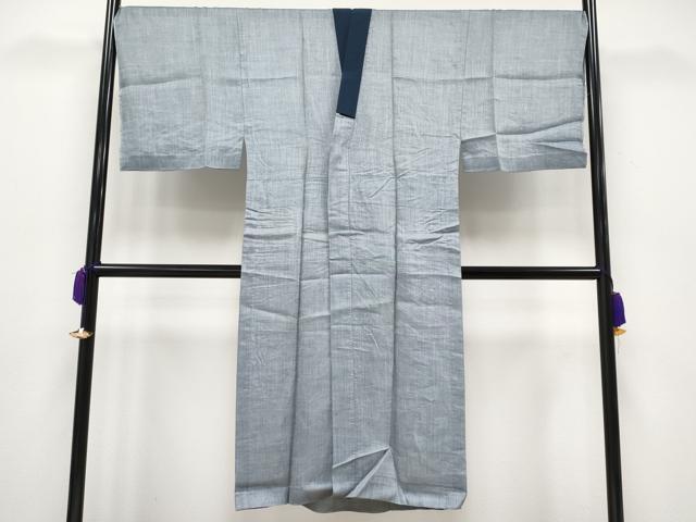 平和屋本店■極上　男性　紬・長襦袢・羽織セット　単衣　キングサイズ　着物：羊羹色　羽織：薄色　襦袢：薄縹色　逸品　CYAA1650s5_8