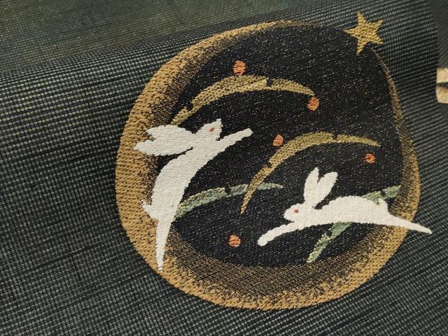 平和屋本店■極上　夏物　染織の名門　しょうざん  生紬　訪問着　手描き　蜻蛉　とんぼ　象牙色地　逸品　DZAB0361kh5 平和屋本店□極上 夏物 染織の名門 しょうざん 生紬 唐草文 証紙付き