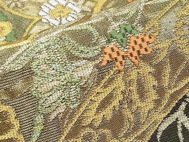 平和屋本店□極上 西陣 川島織物 六通柄 本袋帯 唐織 正倉