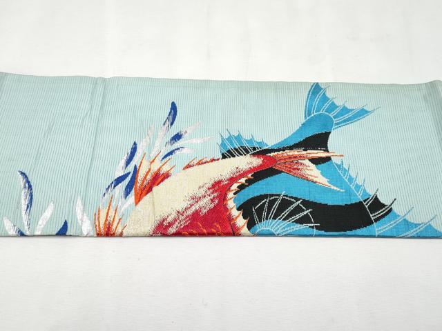 平和屋着物○アンティーク 大正ロマン 両面 全通柄 京袋帯 駒刺繍 絞り