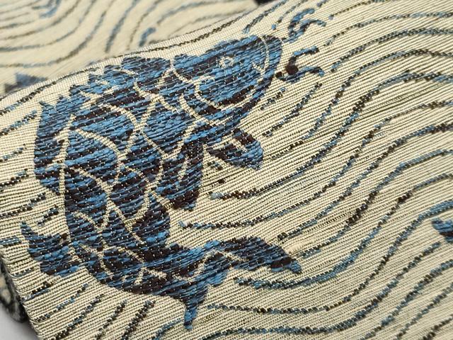 平和屋本店極上　男性　両面　角帯　光琳水　逸品　CYAA1167s5 平和屋着物□極上 男性 角帯 山吹茶色地 逸品 DZAA8048kh5 男性 着物 茶色