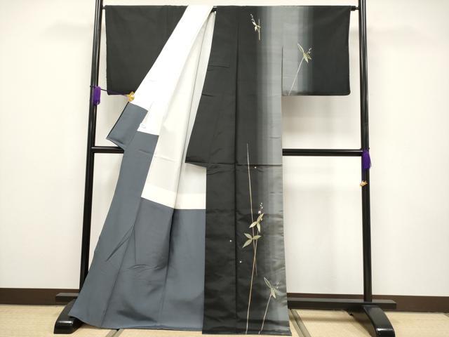 平和屋本店■極上　山口美術織物　皇室　伊勢神宮御用　西陣織　訪問着　紬地　総刺繍　枝花文　金糸　逸品　CYAA1738s5_1