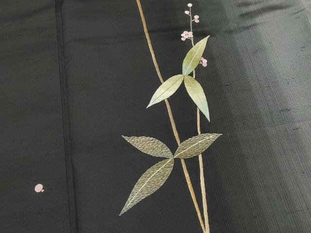 平和屋本店■極上　山口美術織物　皇室　伊勢神宮御用　西陣織　訪問着　紬地　総刺繍　枝花文　金糸　逸品　CYAA1738s5 平和屋本店□極上 山口美術織物 皇室 伊勢神宮御用 西陣織 訪問着 紬