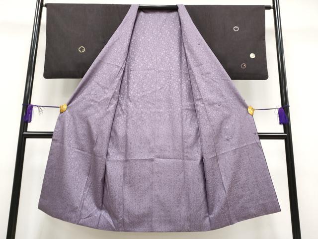 平和屋本店□極上 道中着 ロング丈 紋紗リバーシブルコート 夢路 井桁文様