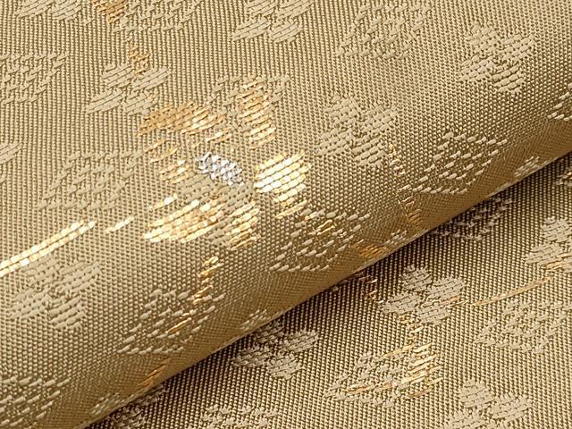 平和屋本店□最高級 龍村平蔵製 太鼓柄 本袋帯 一重唐草 金