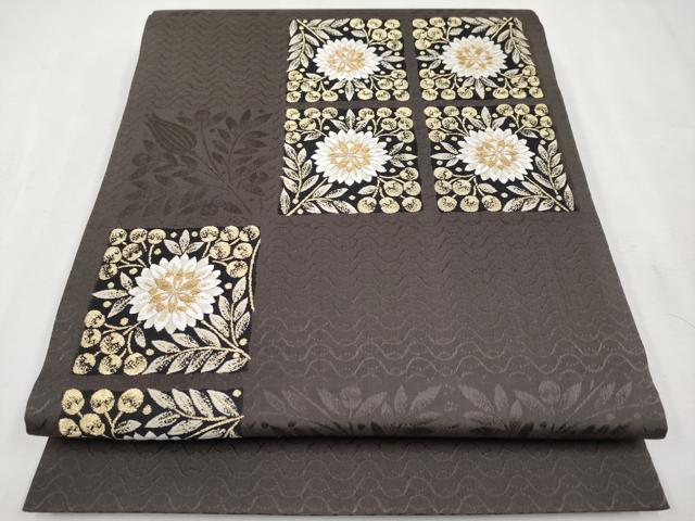 平和屋本店□極上 西陣の名門 加納幸謹製 六通柄袋帯 唐織