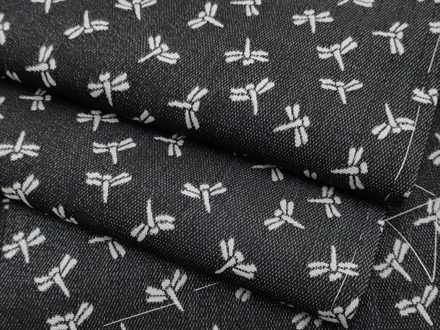 平和屋本店■極上　男性　お召　トンボ　黒地　逸品　未使用　CYAA1845s5
