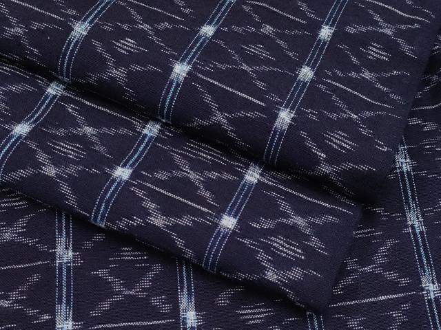 平和屋着物▽道中着 単衣 格子柄 ロング丈 正絹 逸品 CAAT0465dy