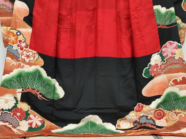 平和屋本店□極上 アンティーク 大正ロマン 中国三大刺繍 相良刺繍 振袖 駒