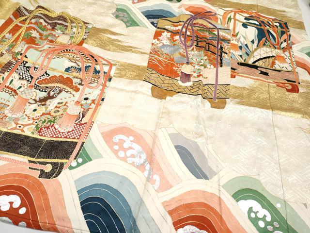 平和屋本店□極上 アンティーク 大正ロマン 訪問着 お引きずり・お