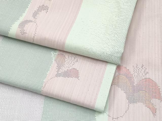 平和屋本店■極上　本場大島紬　花唐草間道　逸品　CYAA1885s5