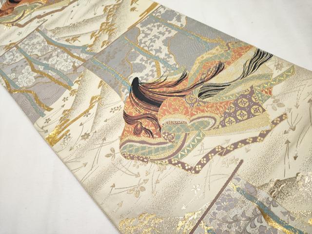 平和屋本店□極上 本場筑前博多織 草木染 手織工房 染匠：小森久 両面