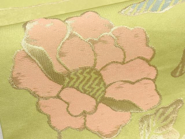 平和屋本店□極上 洛風林 工芸帯地 六通柄袋帯 花鳥文