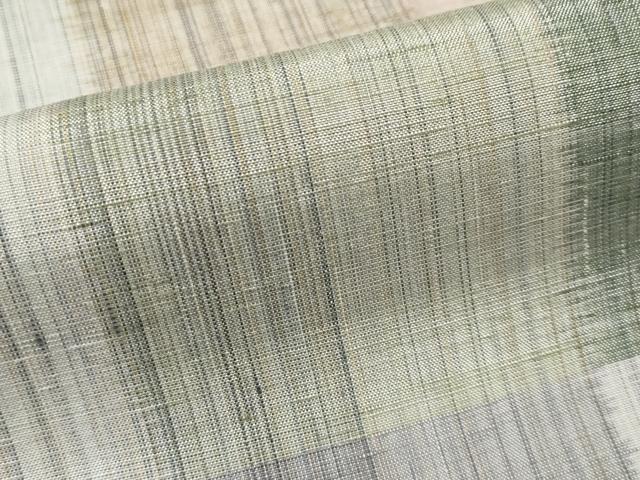 平和屋本店□極上 伝統工芸士 七代目 吉澤与市 紬 絞り 格子
