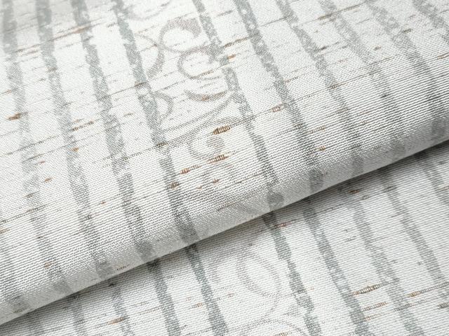 平和屋本店□極上 ぜんまい紬 京友禅 唐草間道 反端付き 逸品 未使用