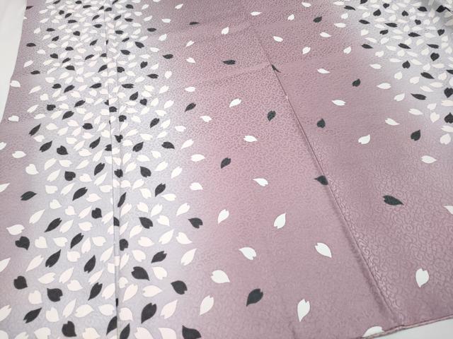 平和屋本店□極上 ろうけつ染め作家 齋藤良樹 小紋 舞花びら 暈し染め 反