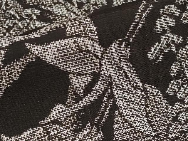 平和屋本店■極上　本場大島紬　泥染め　割込み絣　飛鶴枝松文　逸品　CYAA2008s5 平和屋本店□極上 本場大島紬 泥染め 割込み絣 飛鶴枝松文 逸品 CYAA2008s5