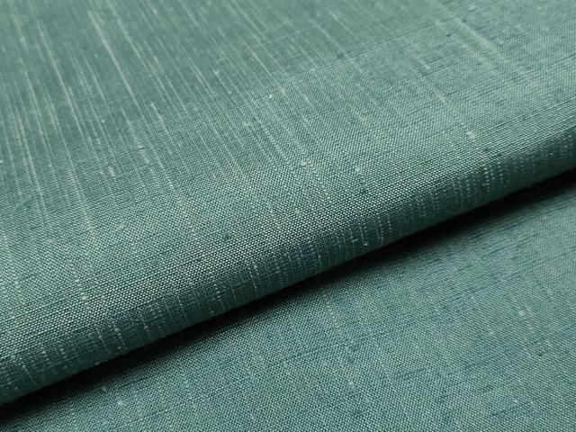 平和屋本店□極上 男性 紬・羽織セット 着物：青鈍色 羽織：薄青色