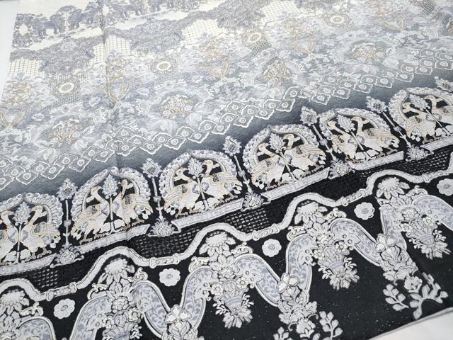 平和屋本店□極上 中国三大刺繍 スワトウ刺繍 訪問着 動物花唐草