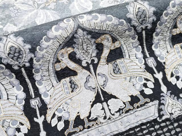 平和屋本店□極上 中国三大刺繍 スワトウ刺繍 訪問着 動物花唐草